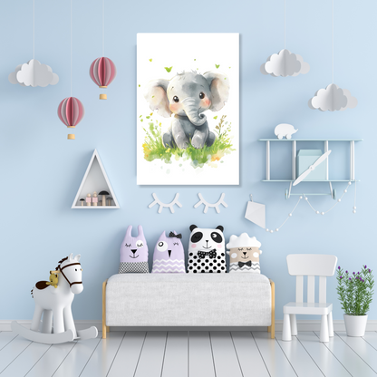 Edgar Elephant Canvas Wall Art Print