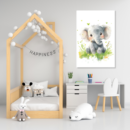 Edgar Elephant Canvas Wall Art Print
