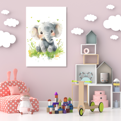 Edgar Elephant Canvas Wall Art Print