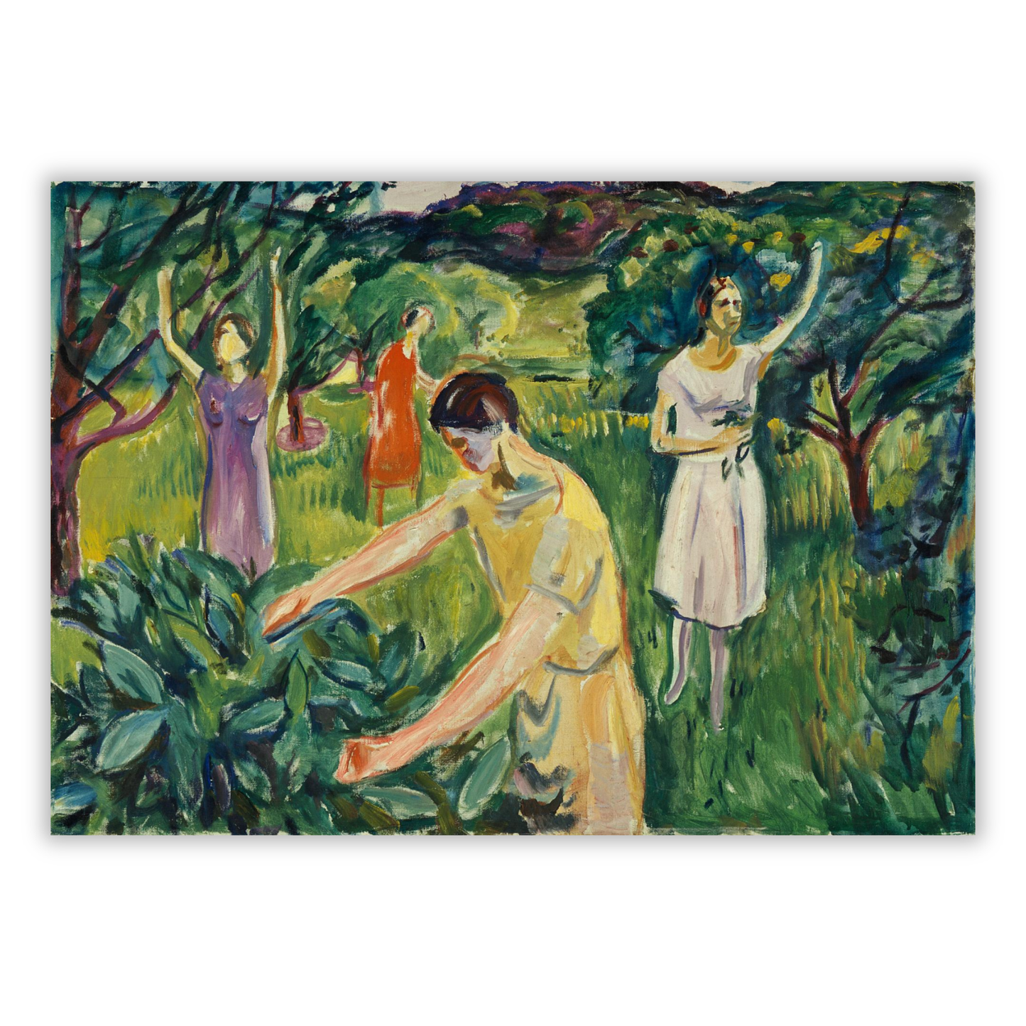 Edvard Munch - Four Women In The Garden Wall Art Canvas Print