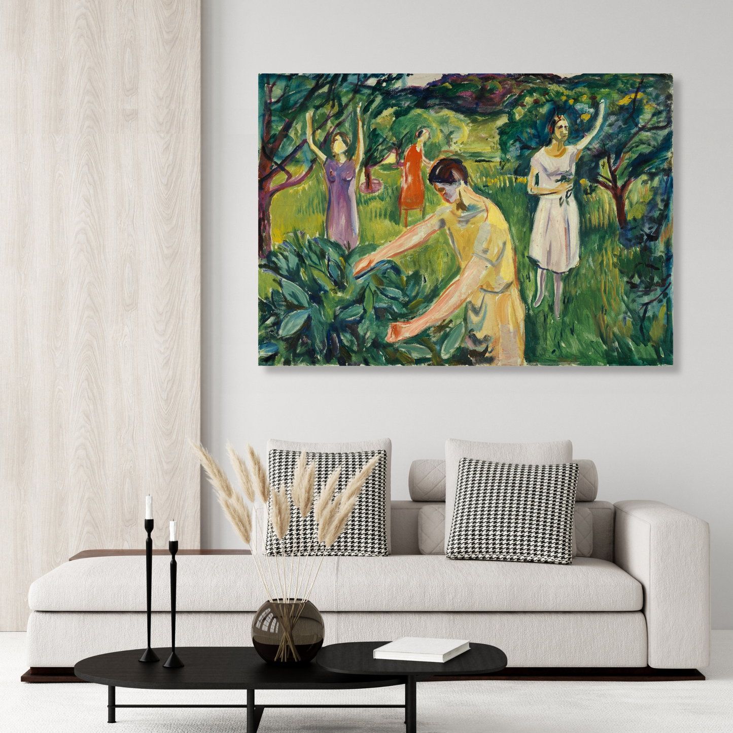 Edvard Munch - Four Women In The Garden Wall Art Canvas Print