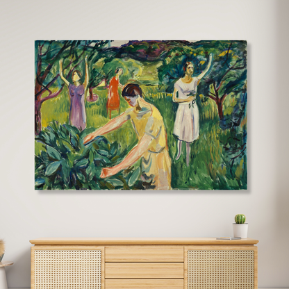 Edvard Munch - Four Women In The Garden Wall Art Canvas Print