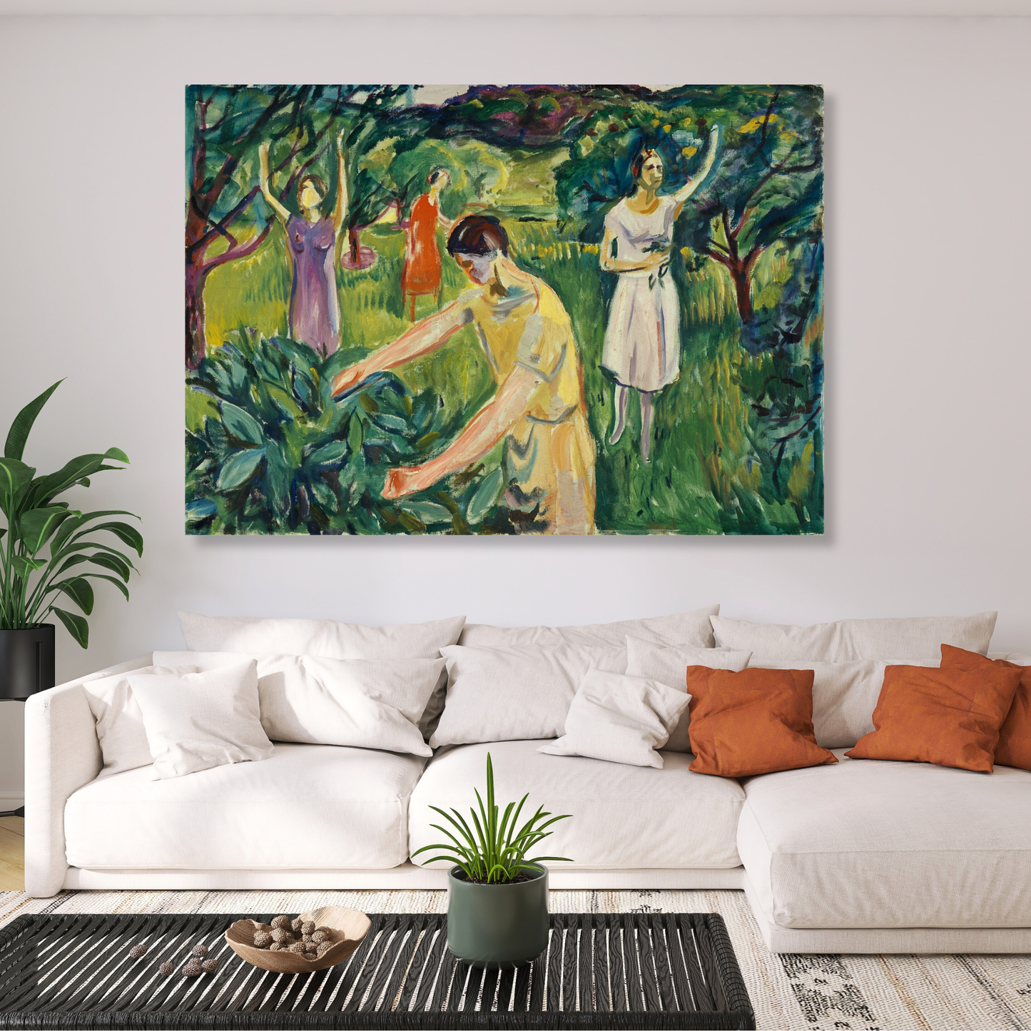 Edvard Munch - Four Women In The Garden Wall Art Canvas Print