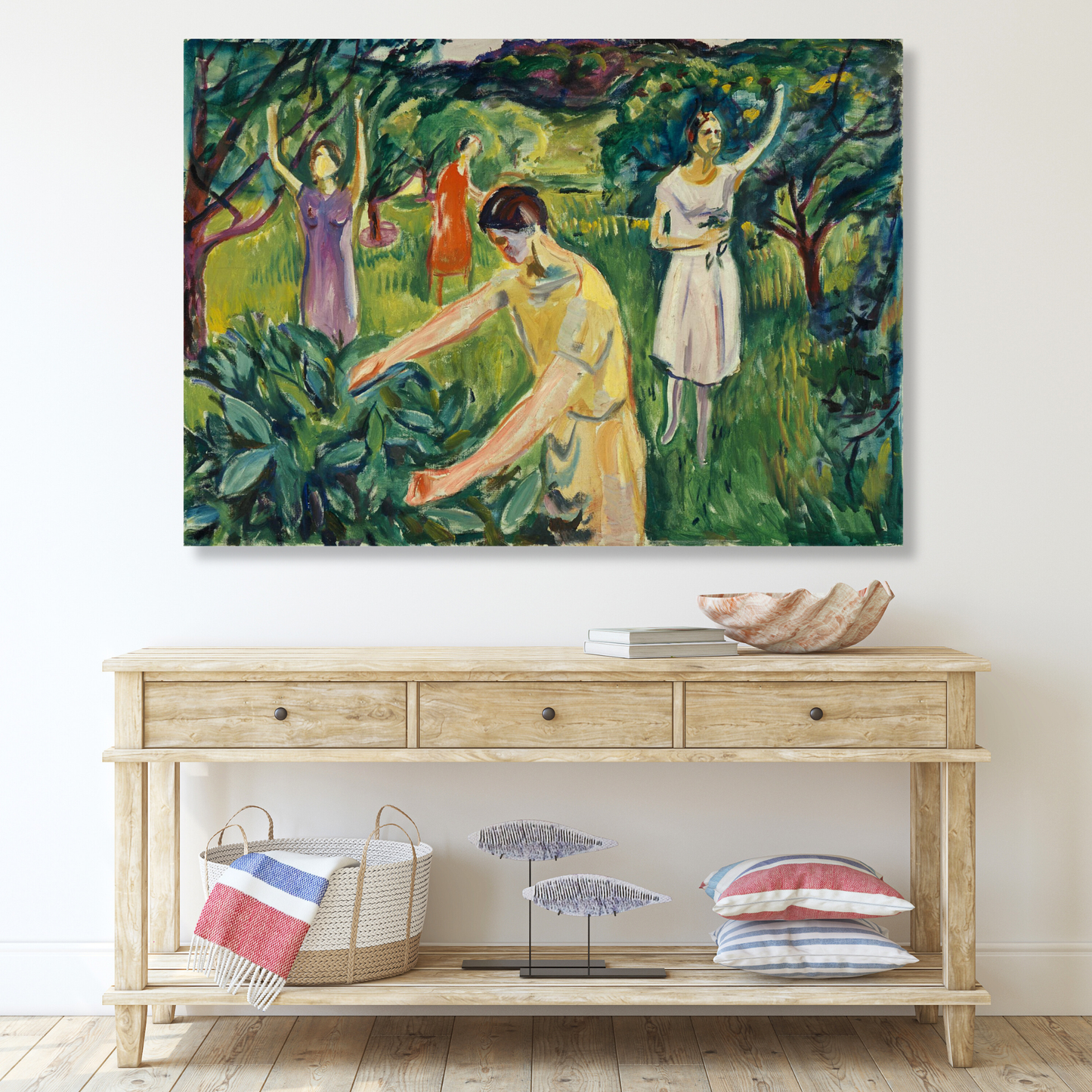 Edvard Munch - Four Women In The Garden Wall Art Canvas Print