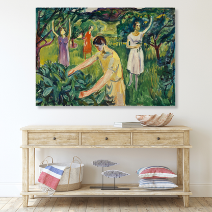 Edvard Munch - Four Women In The Garden Wall Art Canvas Print