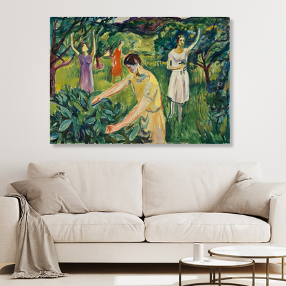 Edvard Munch - Four Women In The Garden Wall Art Canvas Print