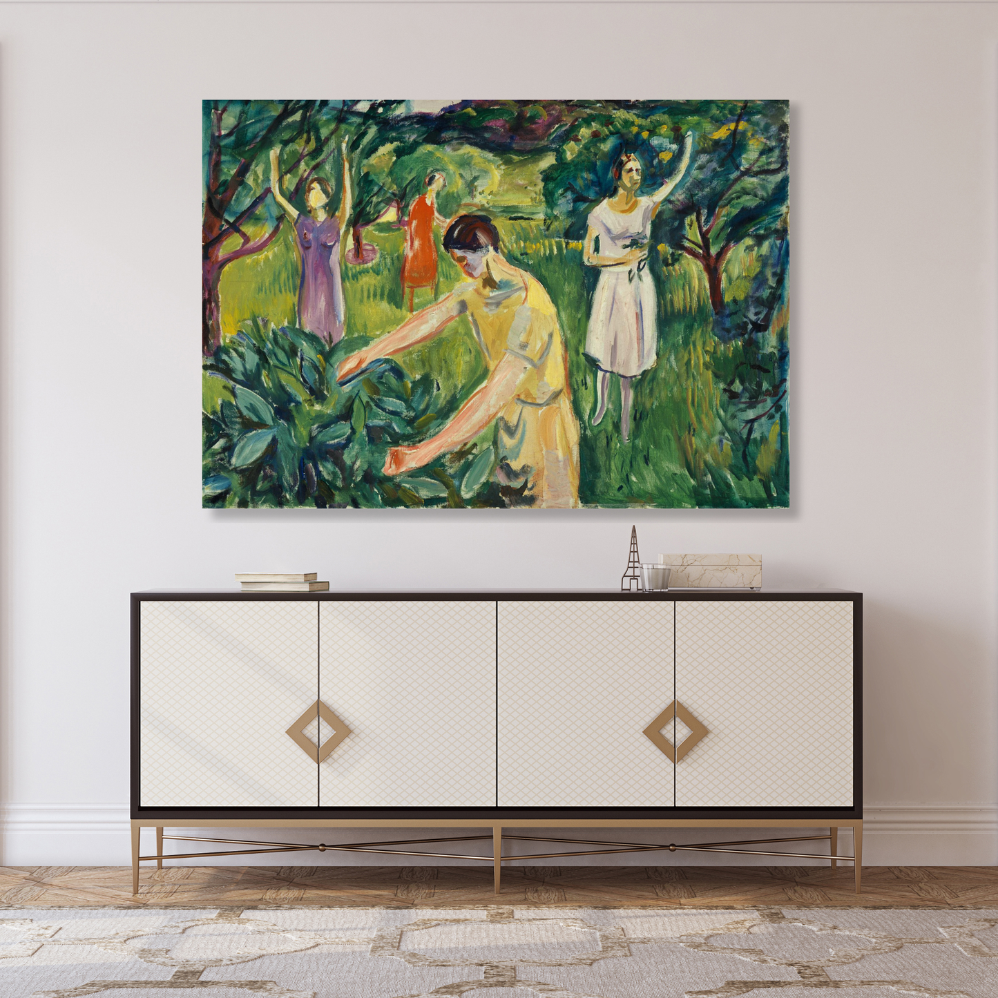 Edvard Munch - Four Women In The Garden Wall Art Canvas Print