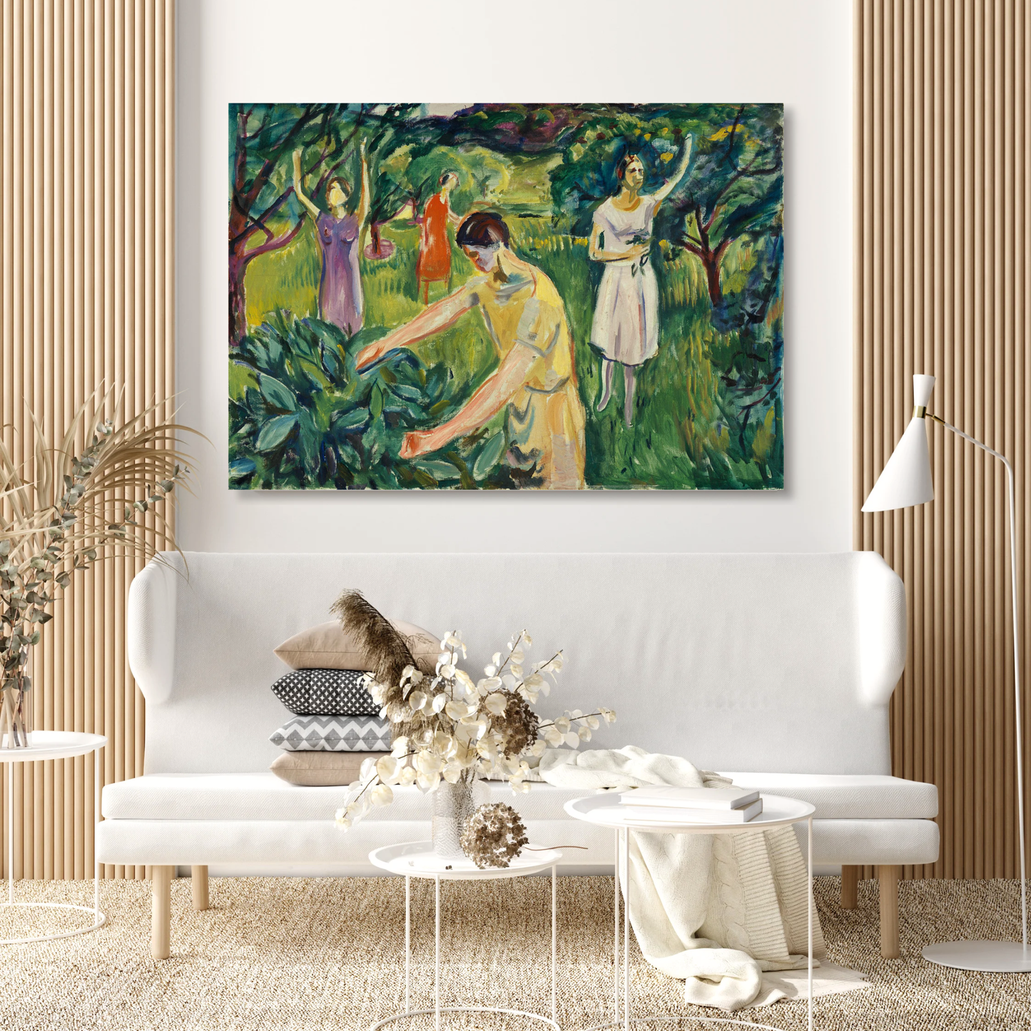 Edvard Munch - Four Women In The Garden Wall Art Canvas Print