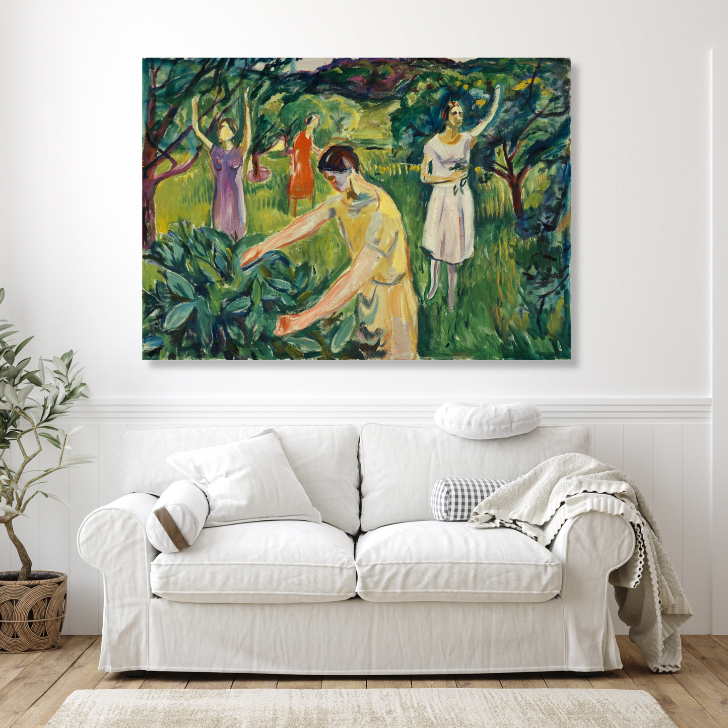 Edvard Munch - Four Women In The Garden Wall Art Canvas Print