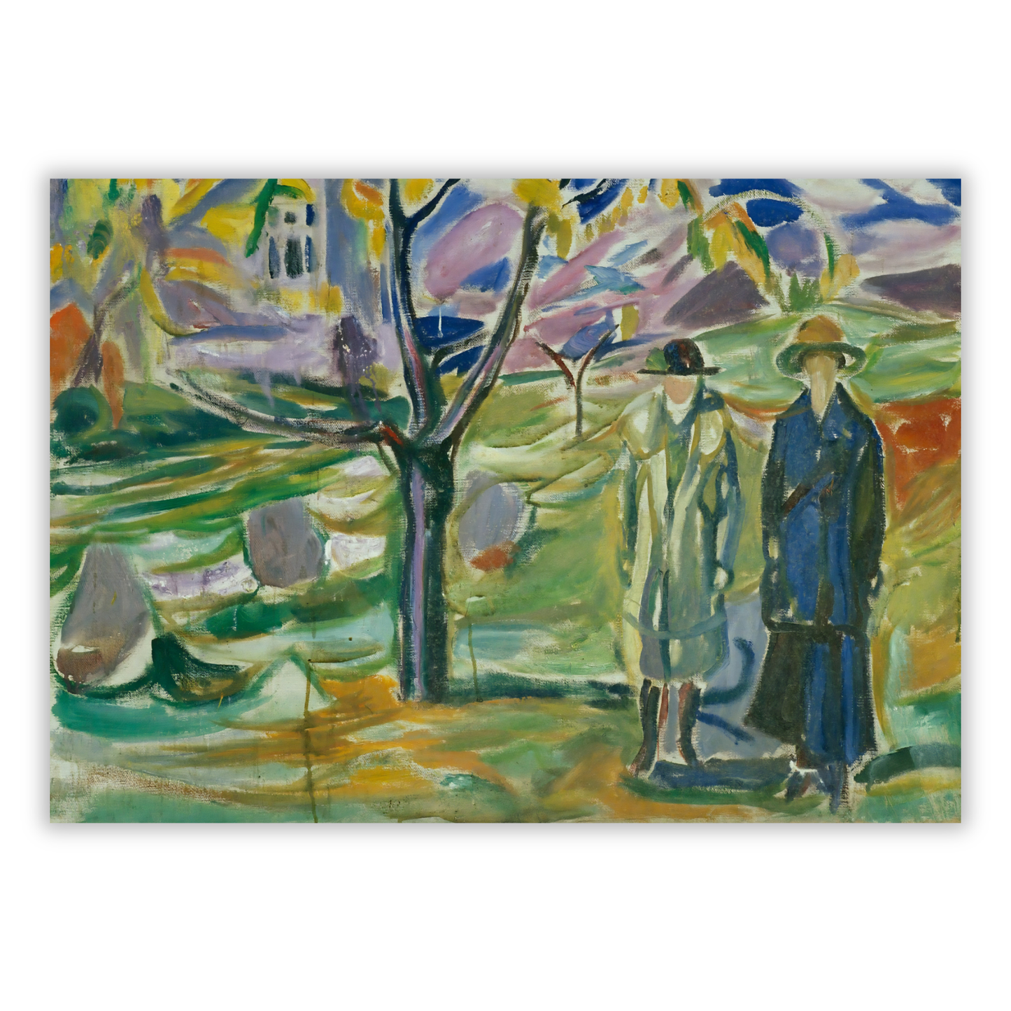 Edvard Munch - Two Women In The Garden Wall Art Canvas Print