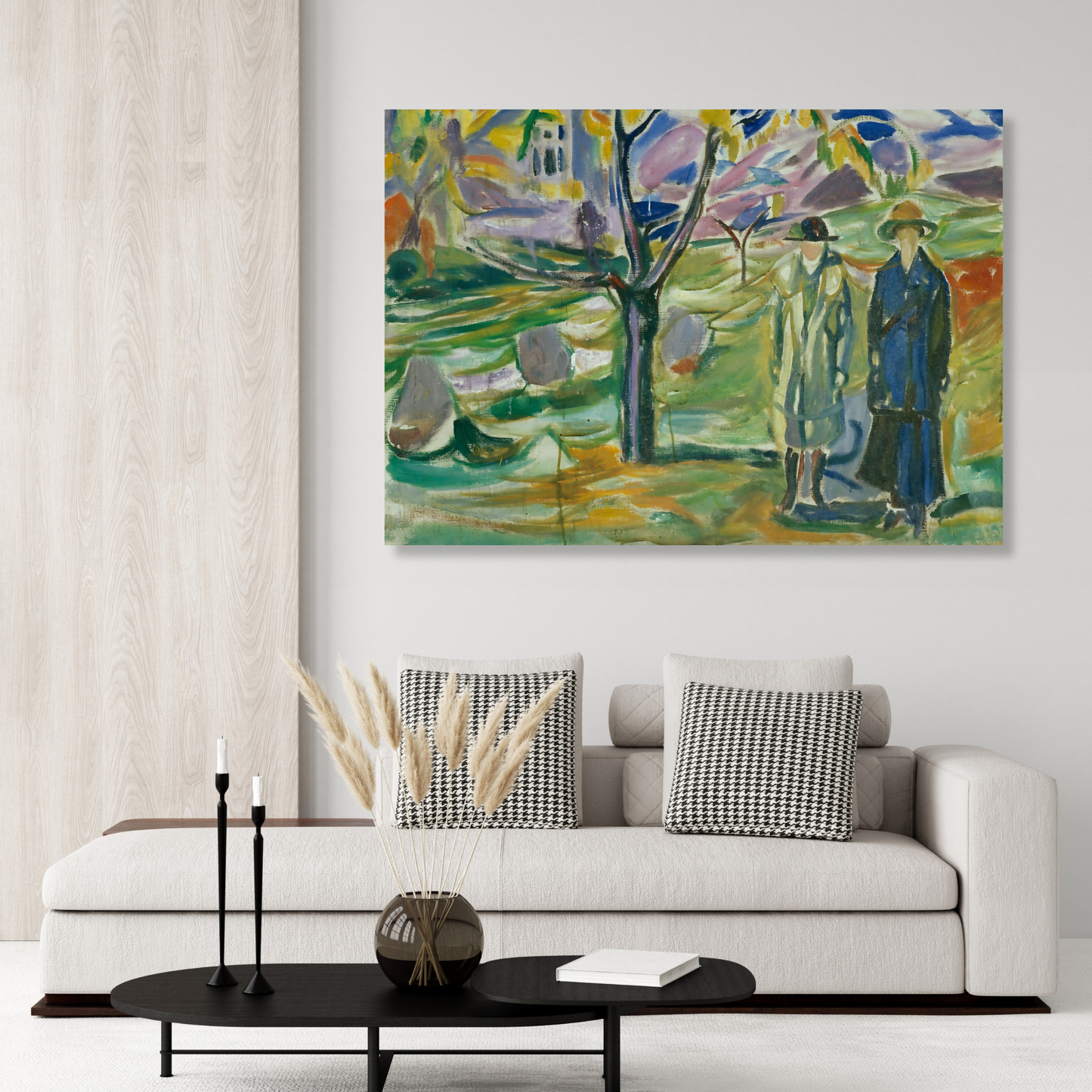 Edvard Munch - Two Women In The Garden Wall Art Canvas Print