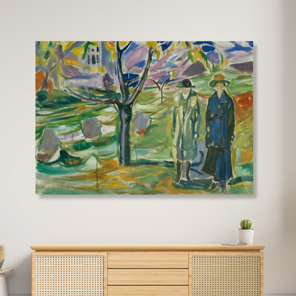 Edvard Munch - Two Women In The Garden Wall Art Canvas Print