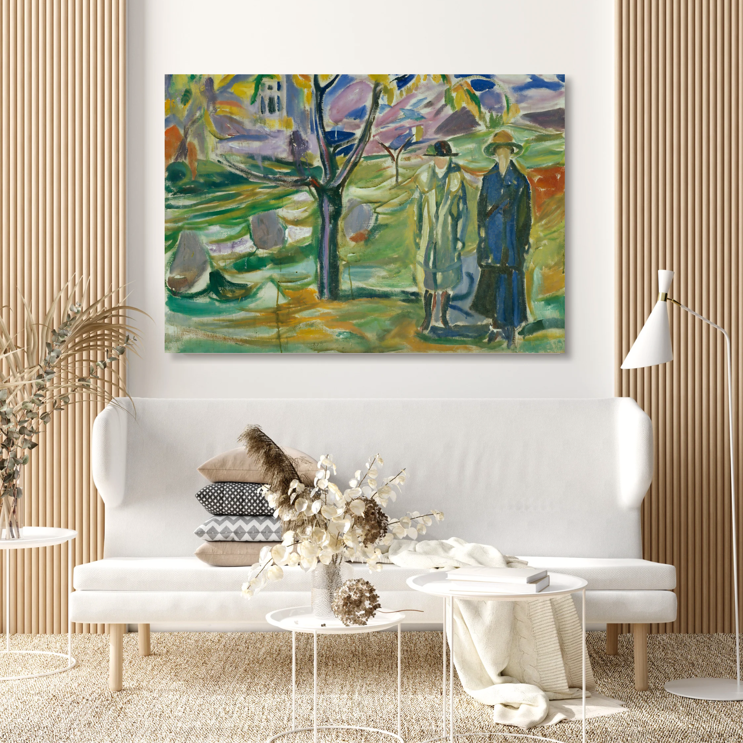 Edvard Munch - Two Women In The Garden Wall Art Canvas Print
