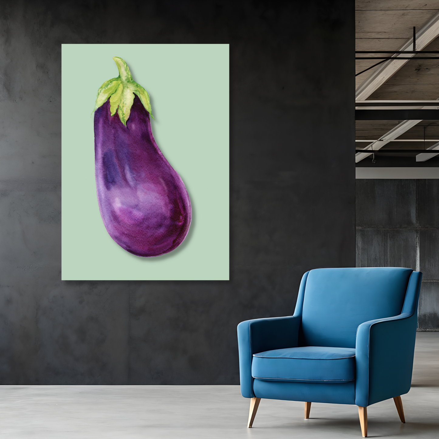 Eggplant Wall Art Canvas Print