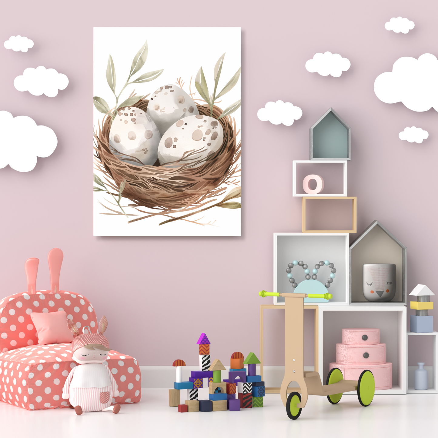 Dinosaur Eggs Canvas Wall Art Print