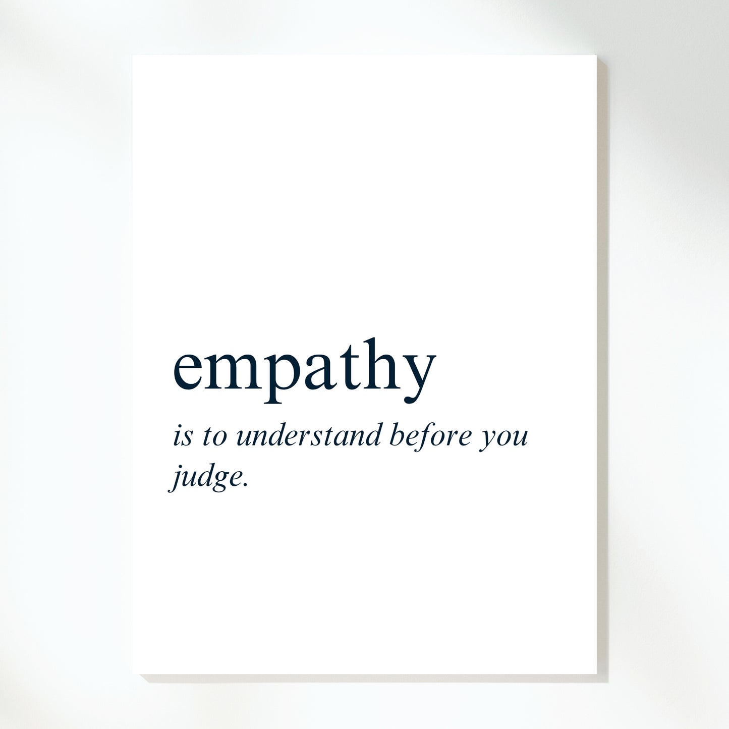 Empathy Inspirational Wall Art Canvas Print