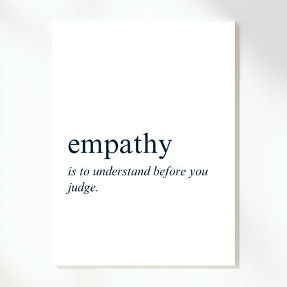 Empathy Inspirational Wall Art Canvas Print