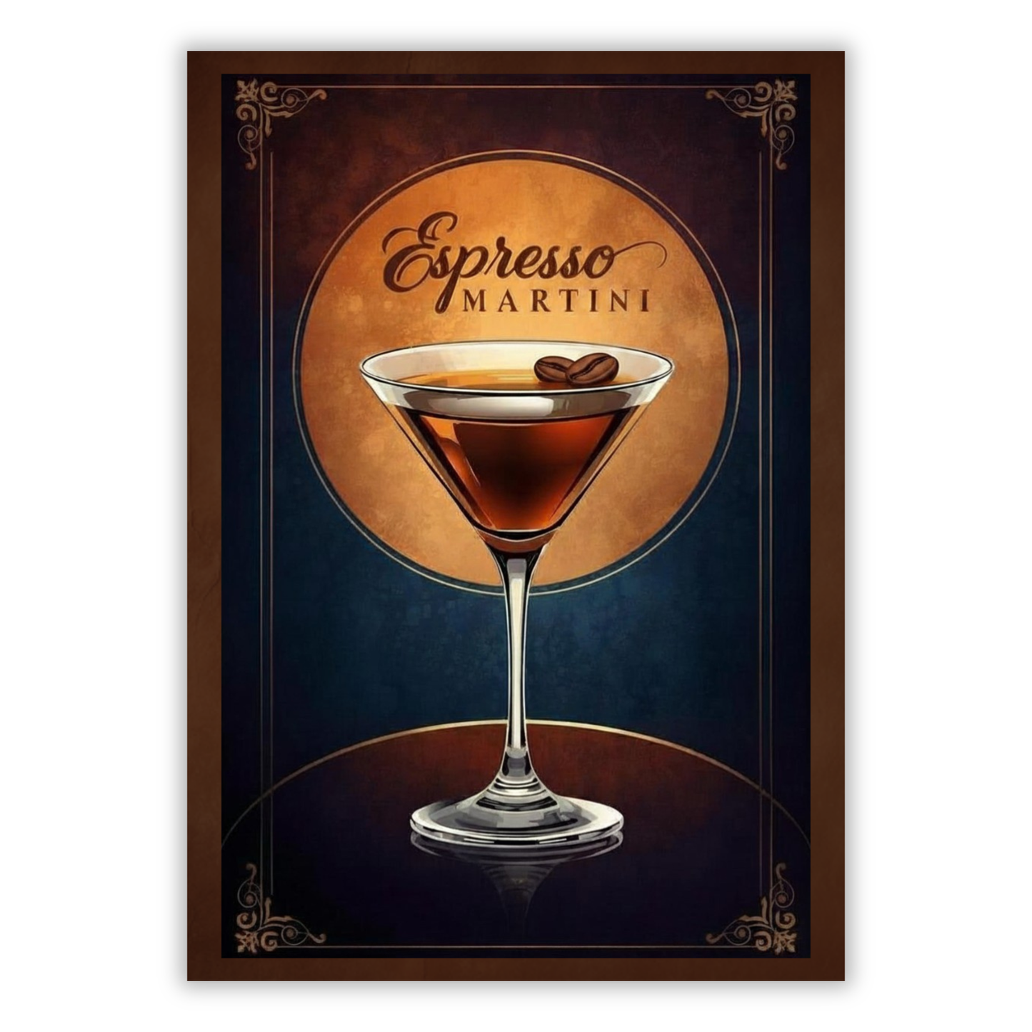 Espresso Martini Iconic Cocktail Wall Art Canvas Print