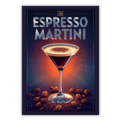 The Espresso Martini Cocktail Wall Art Canvas Print
