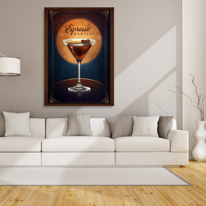 Espresso Martini Iconic Cocktail Wall Art Canvas Print