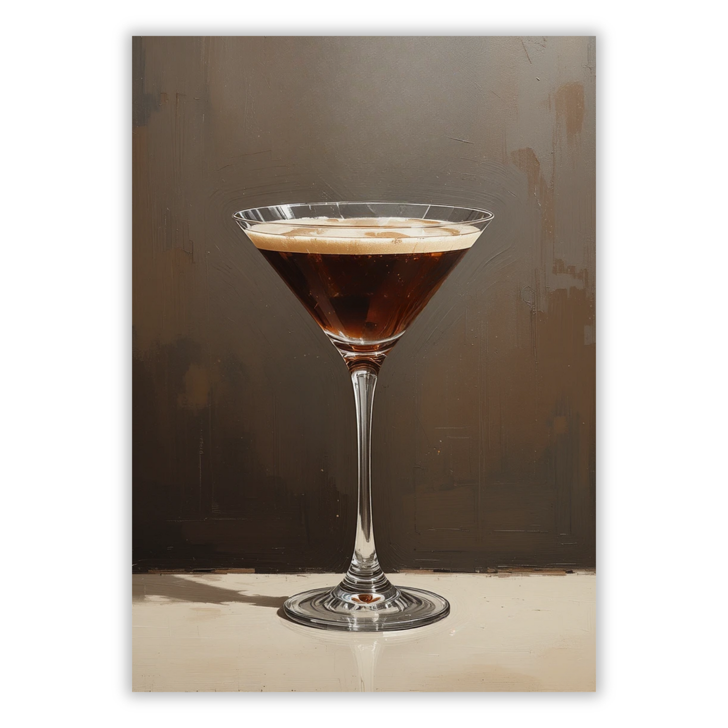 Espresso Martini Retro Vintage Wall Art Canvas Print