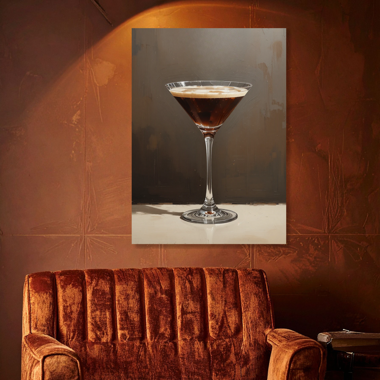 Espresso Martini Retro Vintage Wall Art Canvas Print