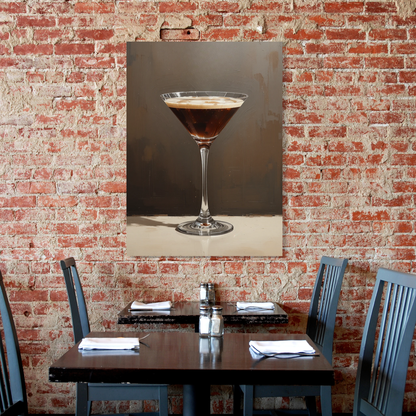 Espresso Martini Retro Vintage Wall Art Canvas Print