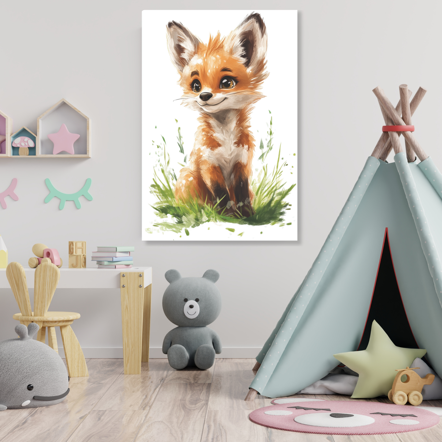 Felicity Fox Canvas Wall Art Print