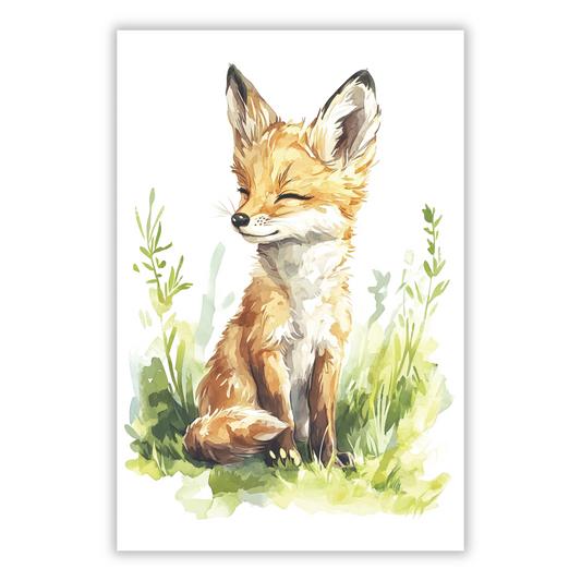 Felix Fox Canvas Wall Art Print