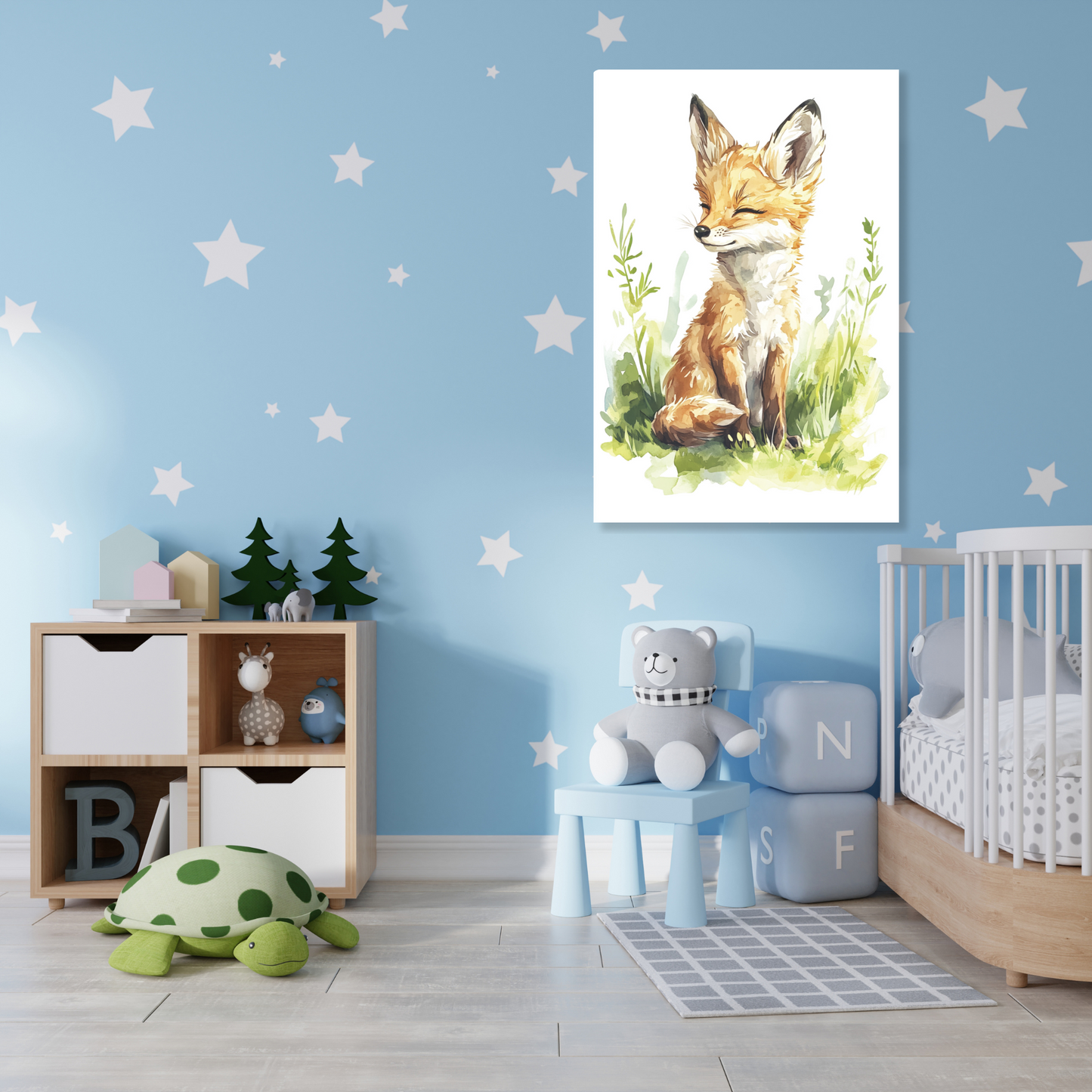 Felix Fox Canvas Wall Art Print