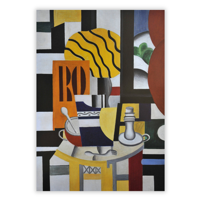 Fernand Léger - Still Life With Candlestick Wall Art Canvas Print