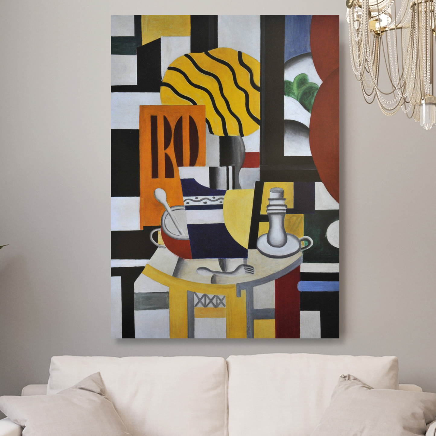 Fernand Léger - Still Life With Candlestick Wall Art Canvas Print