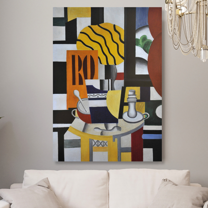 Fernand Léger - Still Life With Candlestick Wall Art Canvas Print