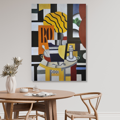 Fernand Léger - Still Life With Candlestick Wall Art Canvas Print