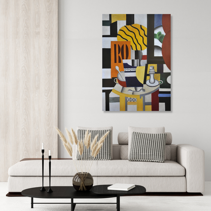 Fernand Léger - Still Life With Candlestick Wall Art Canvas Print