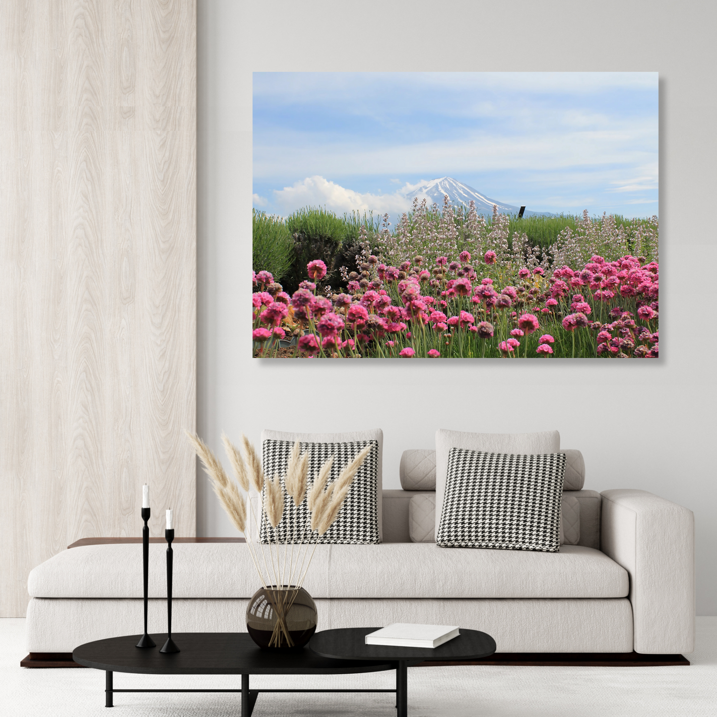 Field Near Mount Fuji Wall Art Canvas Print
