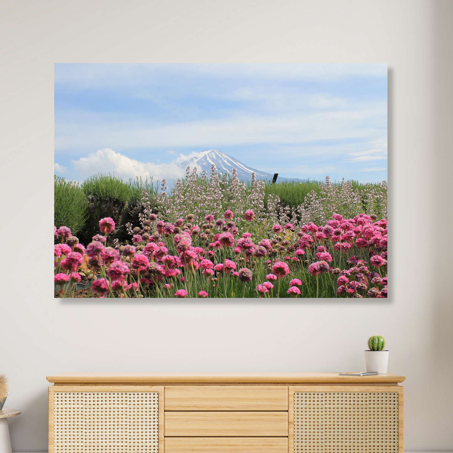 Field Near Mount Fuji Wall Art Canvas Print