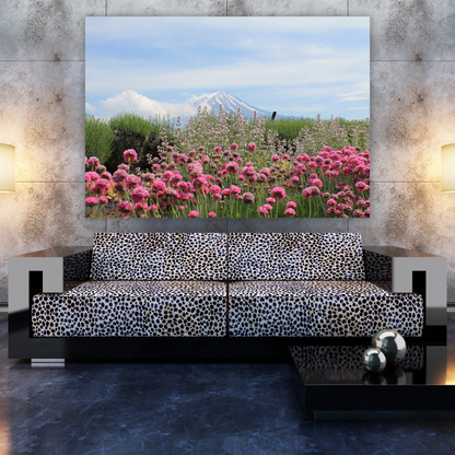 Field Near Mount Fuji Wall Art Canvas Print