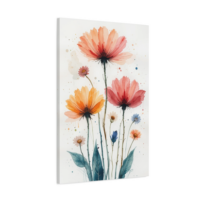 Floral In Watercolour No.1 Wall Art Canvas Print
