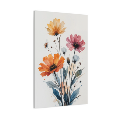 Floral In Watercolour No.2 Wall Art Canvas Print