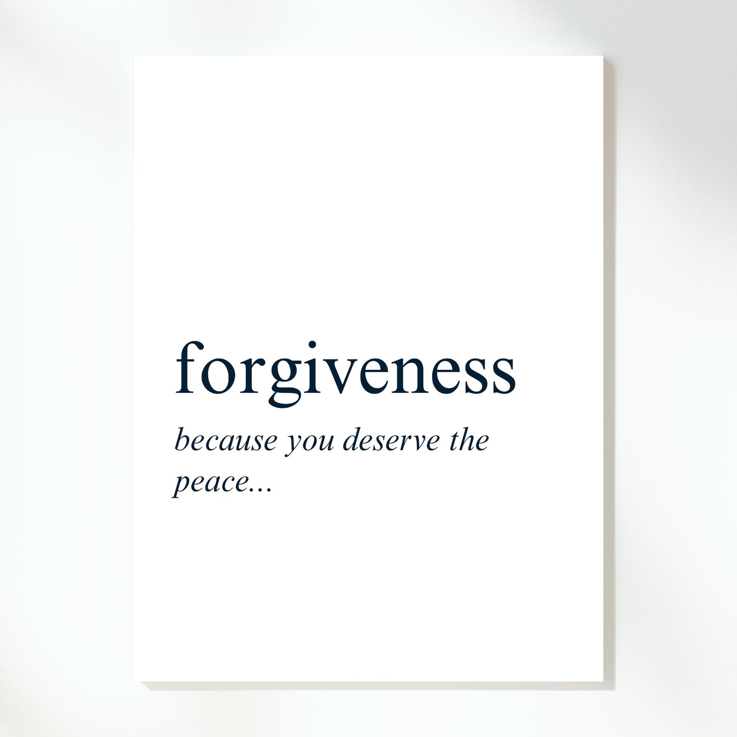 Forgiveness Inspirational Wall Art Canvas Print
