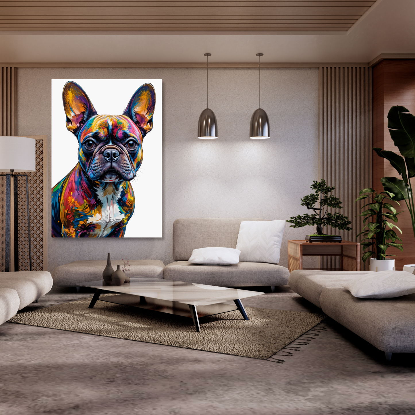 French Bulldog Dog Wall Art Canvas Print