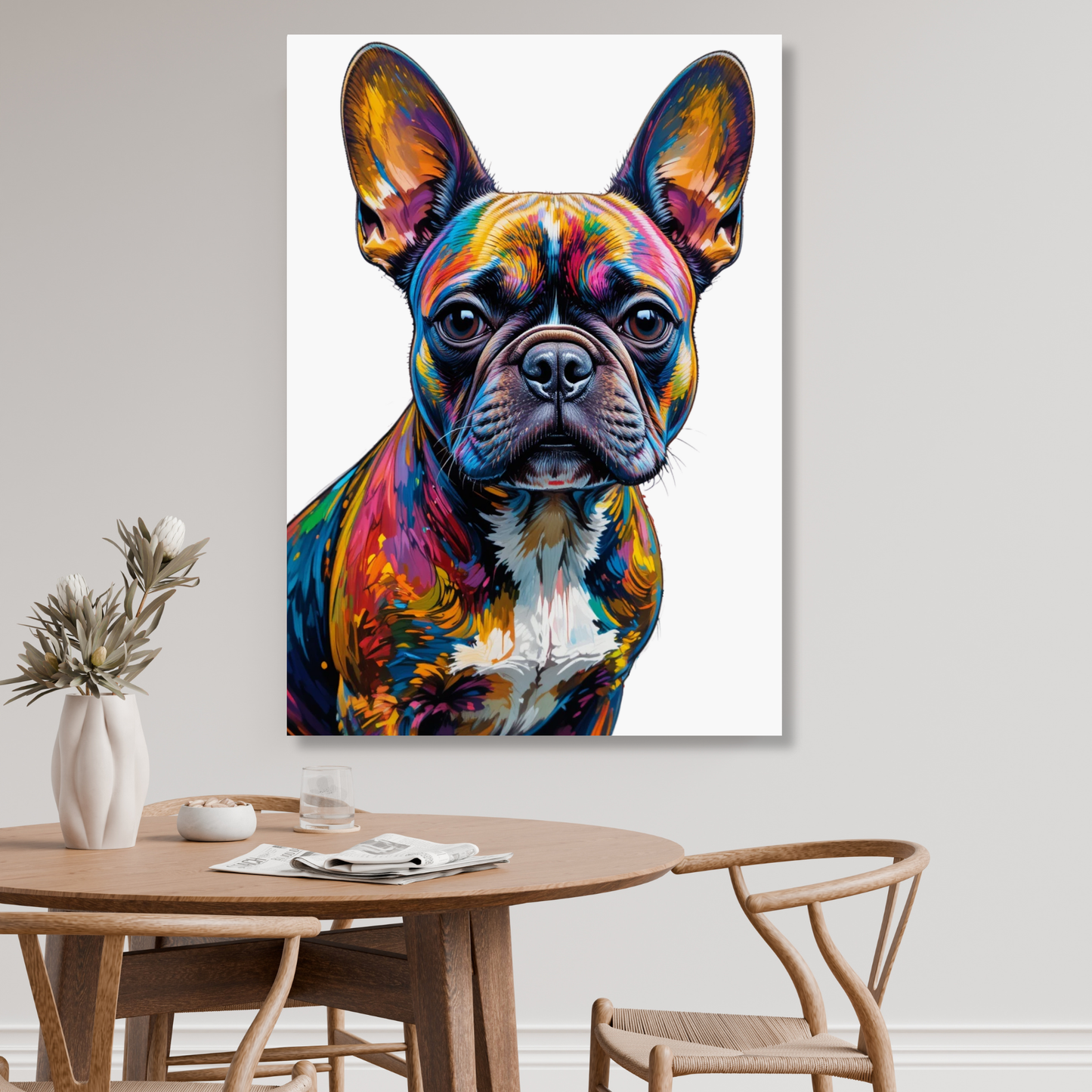 French Bulldog Dog Wall Art Canvas Print