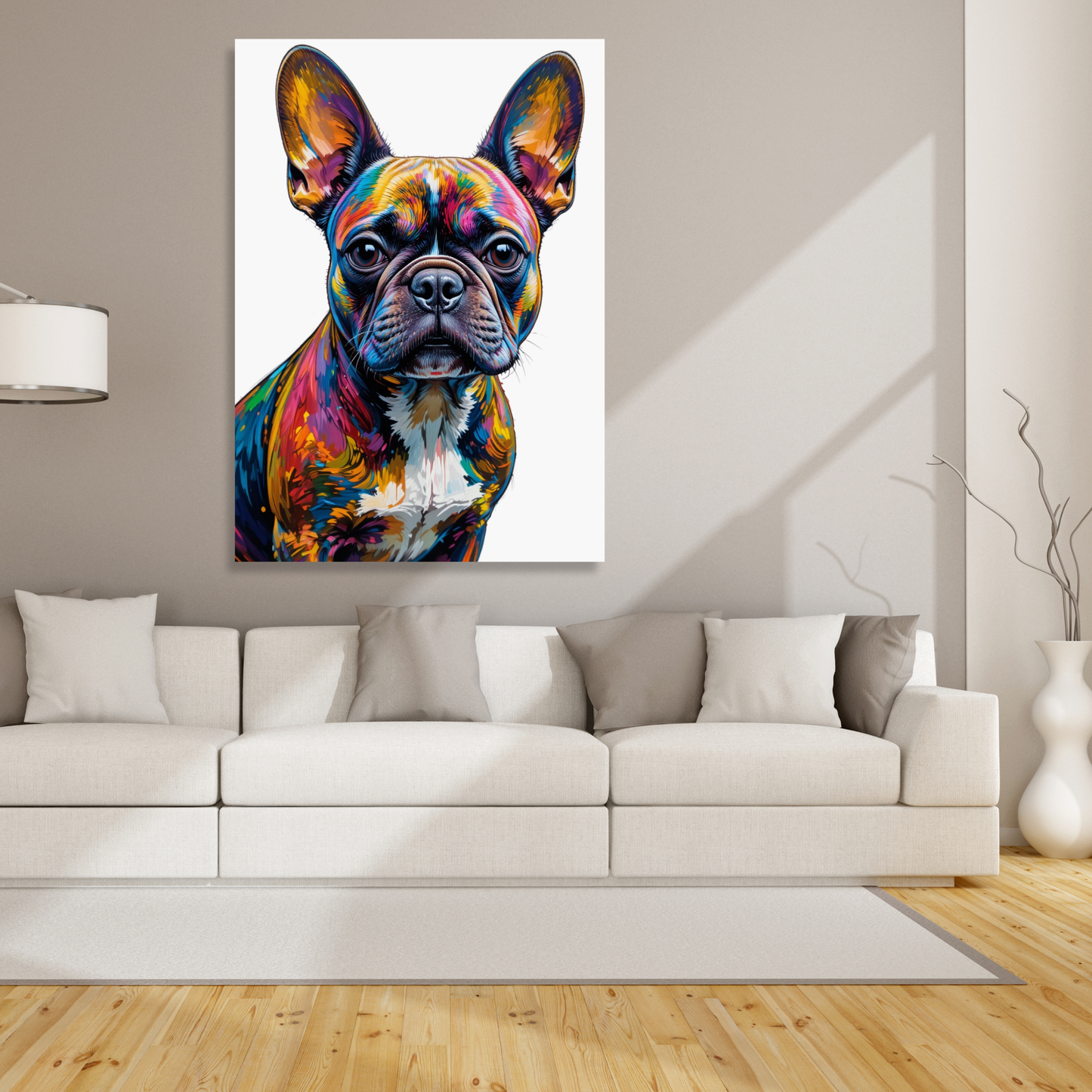 French Bulldog Dog Wall Art Canvas Print