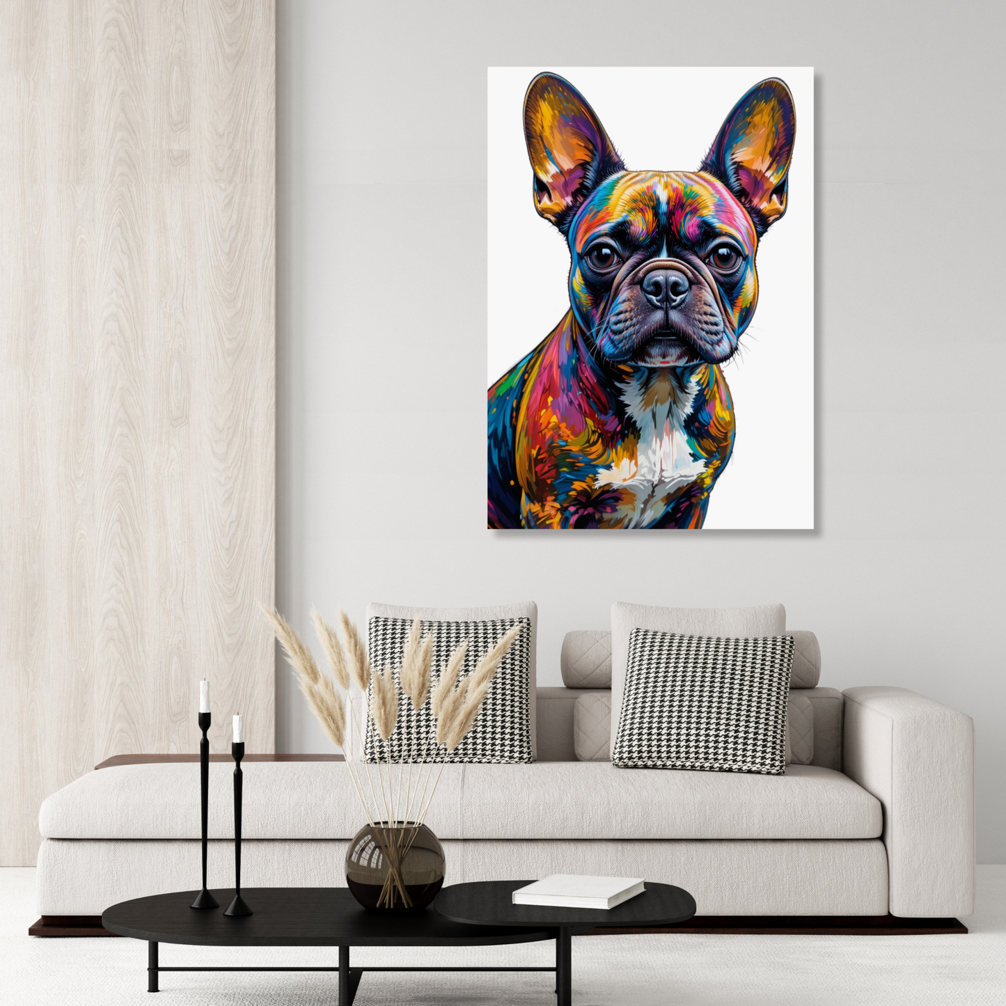 French Bulldog Dog Wall Art Canvas Print