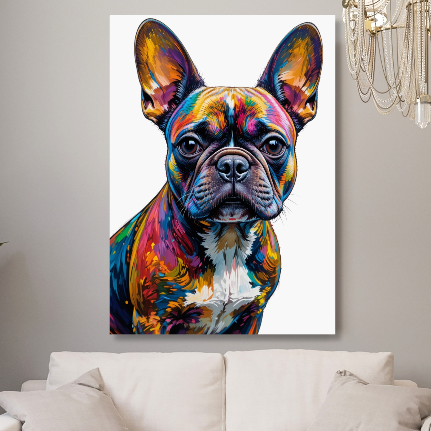 French Bulldog Dog Wall Art Canvas Print
