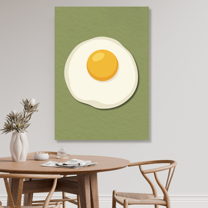 Fried Egg Wall Art Canvas Print