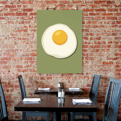 Fried Egg Wall Art Canvas Print