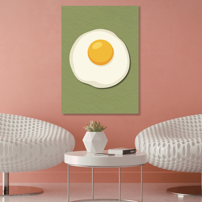 Fried Egg Wall Art Canvas Print