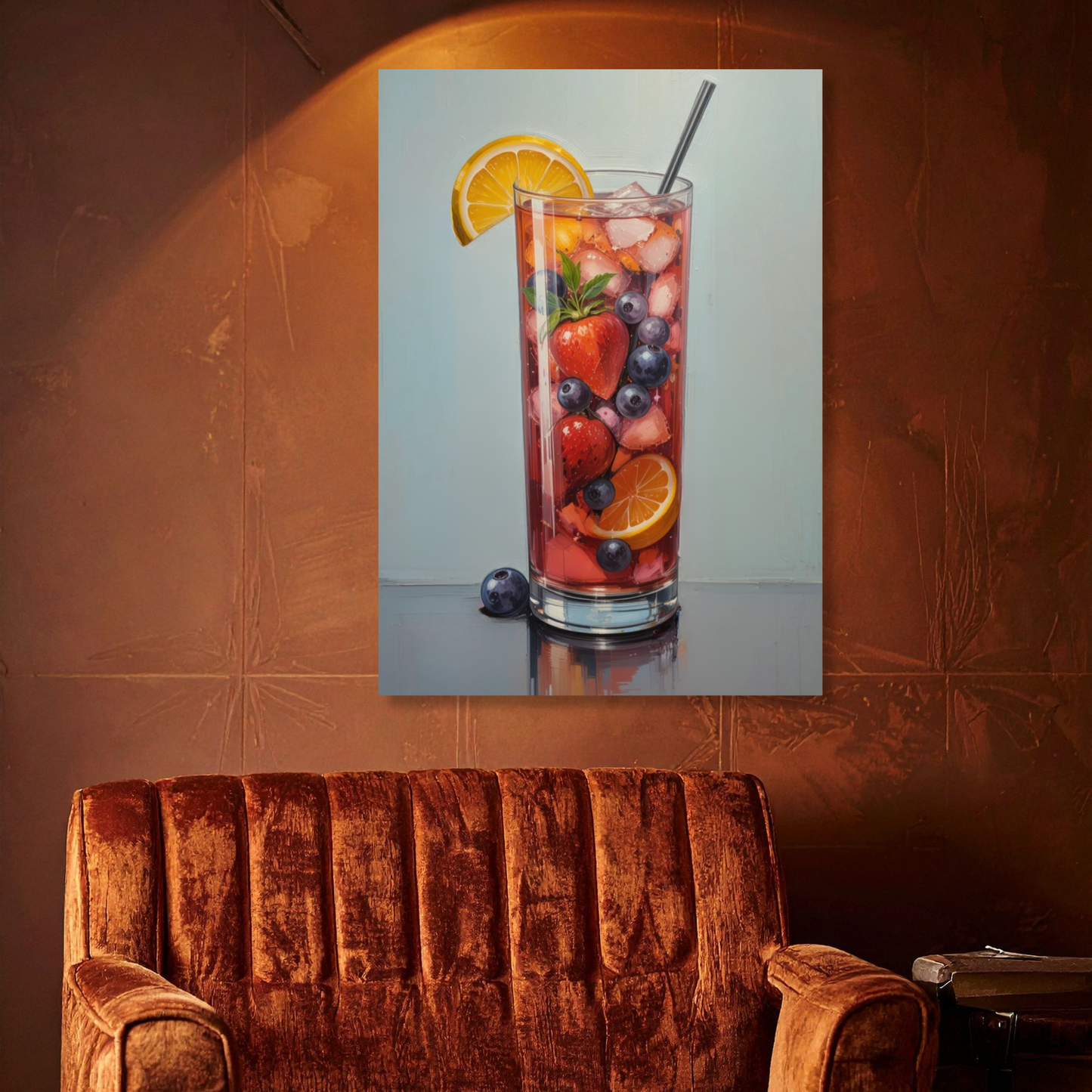 Fruit Punch Retro Vintage Wall Art Canvas Print